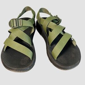 Chaco Z Cloud Mens Sandals Olive Green Adjustable Straps Outdoor Hiking Sz 11 ??